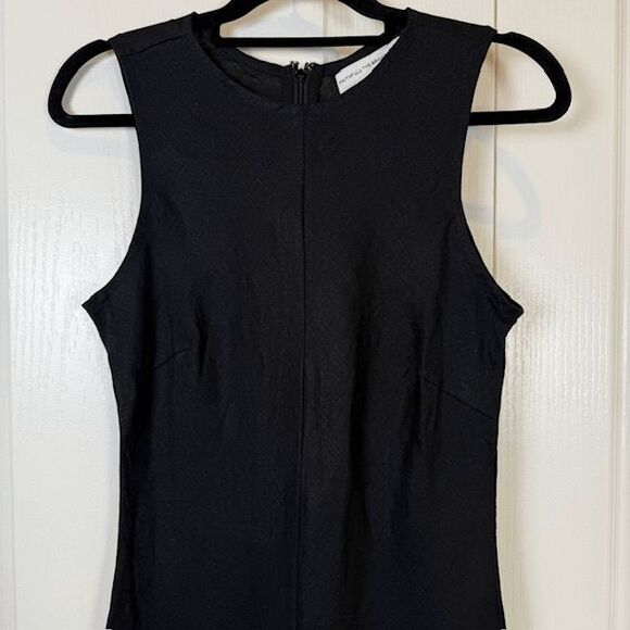 Faithfull the Brand Valenza Linen Maxi Dress Black Sleeveless Size 6 - Picture 4 of 15